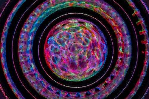 psychadelic colours in a circle