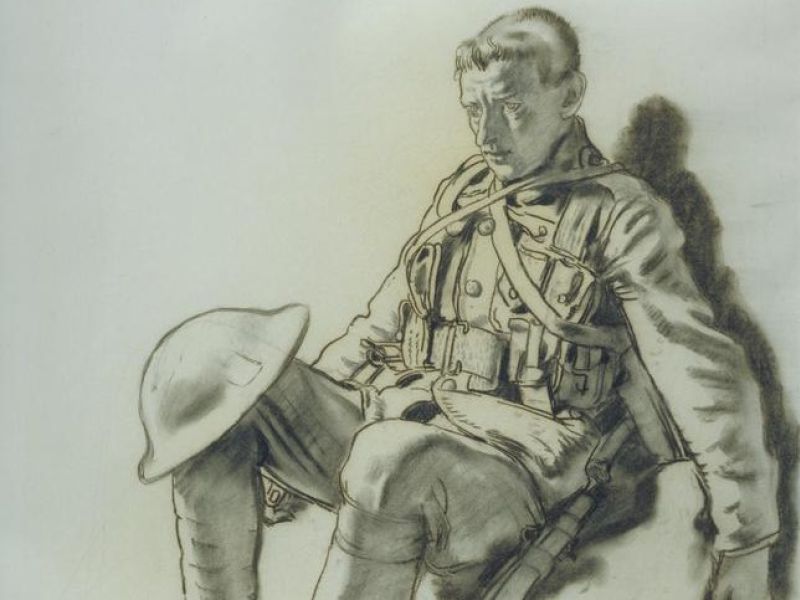 Drawing of Irish Fusilier (Art.IWM ART 3013)