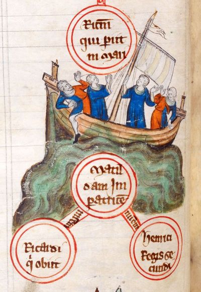 Medieval illustration of a ship