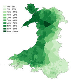 a green map of wales