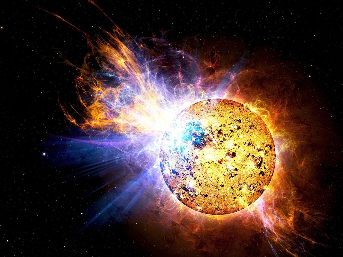 Photo of a solar flare