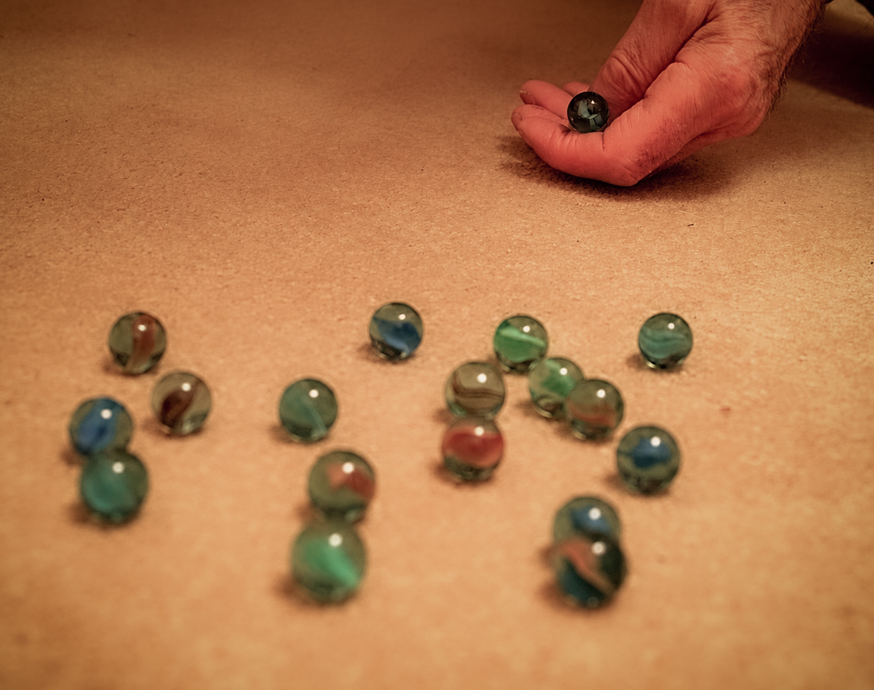 Playing marbles