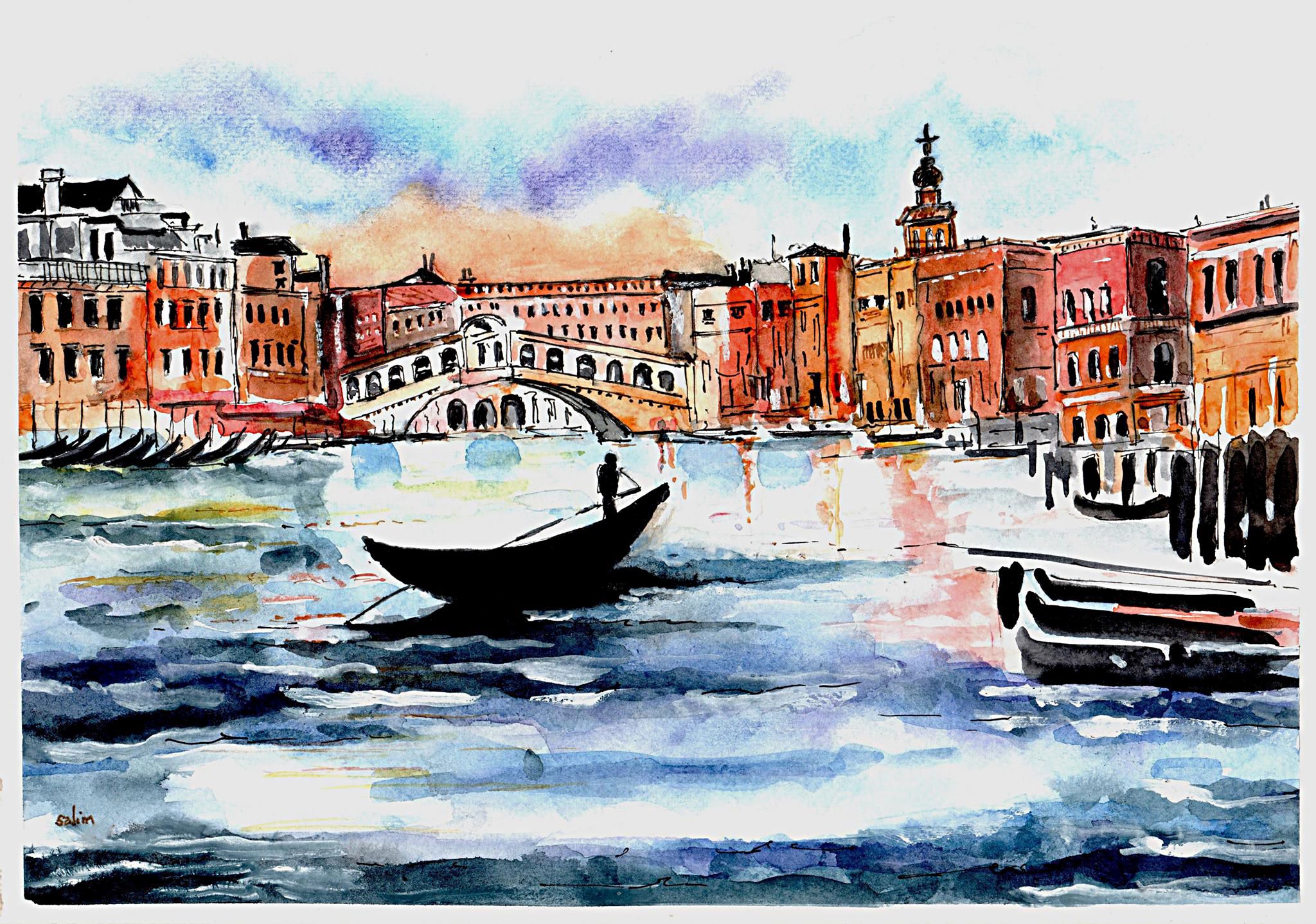 'Postcard from Venice' by Salim Quraishy, Harrow u3a