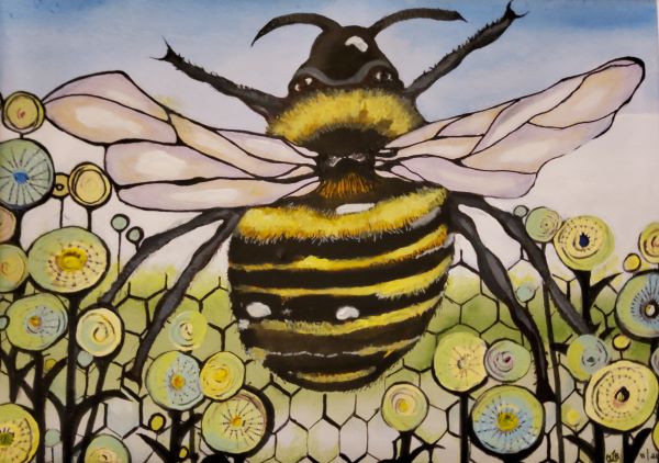 'Bumble bees' by Liisa Brown, Stroud u3a