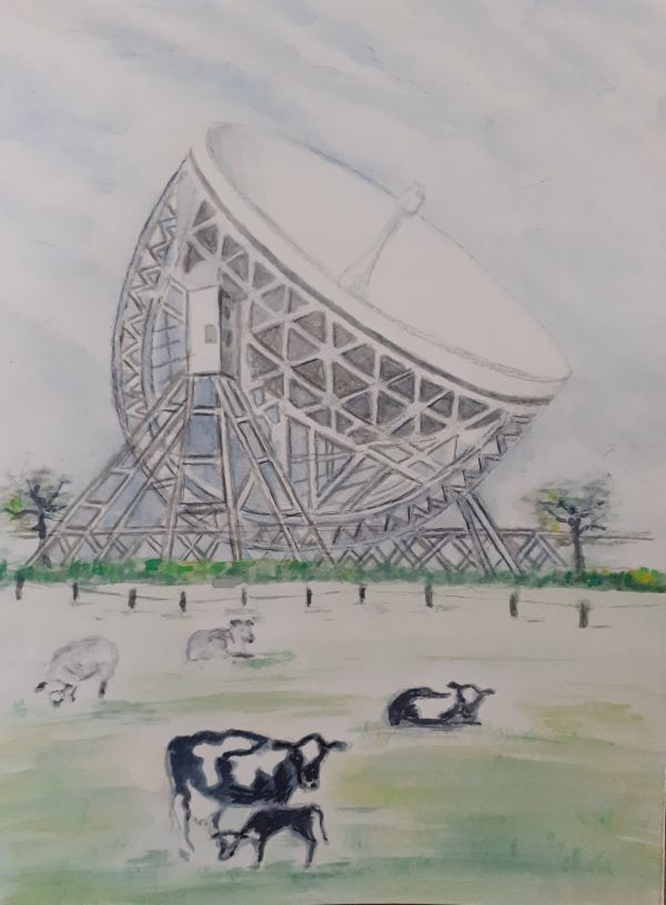 'Lovell Radio telescope' by Anne Pearson, Hale & District u3a