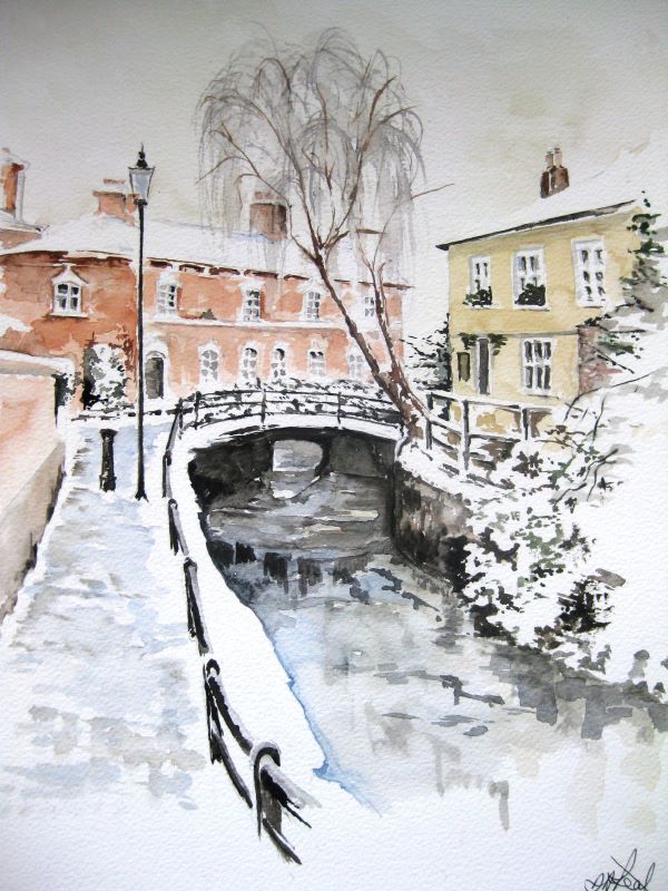 'The New River in Winter' by Debbie Peaty, Palmers Green and Southgate u3a