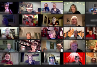 u3a members attend an online learning session on Zoom