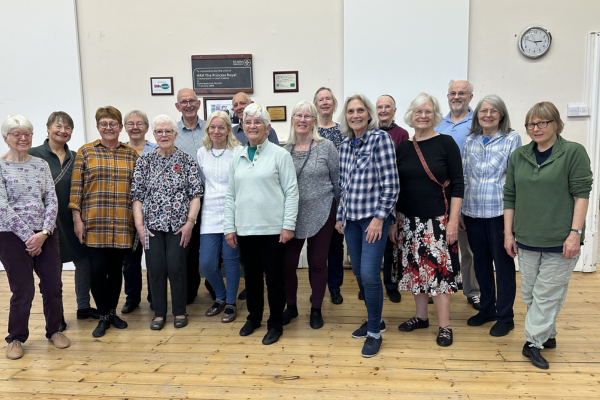Beccles u3a Scottish Dancing group with Subject Adviser Sue
