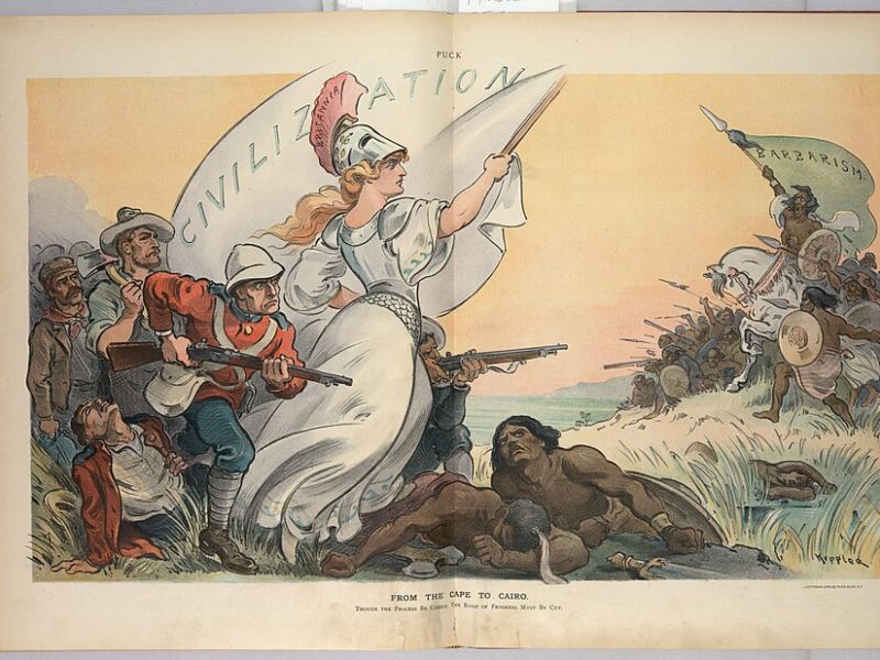 Period illustration of the scramble for Africa