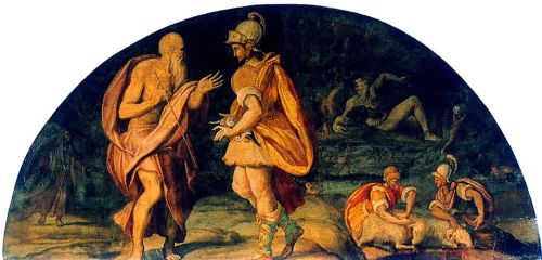 Odysseus questions Tiresias