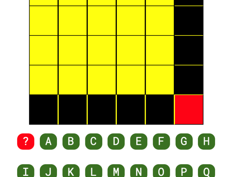 a grid graphic of the game 