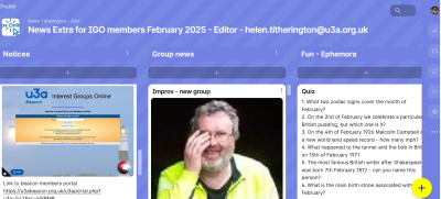 Screenshot of IGO Padlet