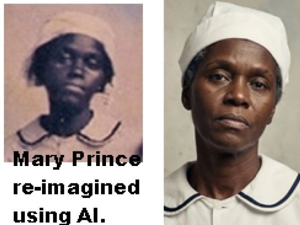 Mary Prince re-imagined using AI