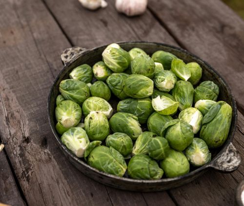 A photo of brussels sprouts