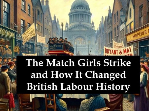 graphic of the match girls on strike