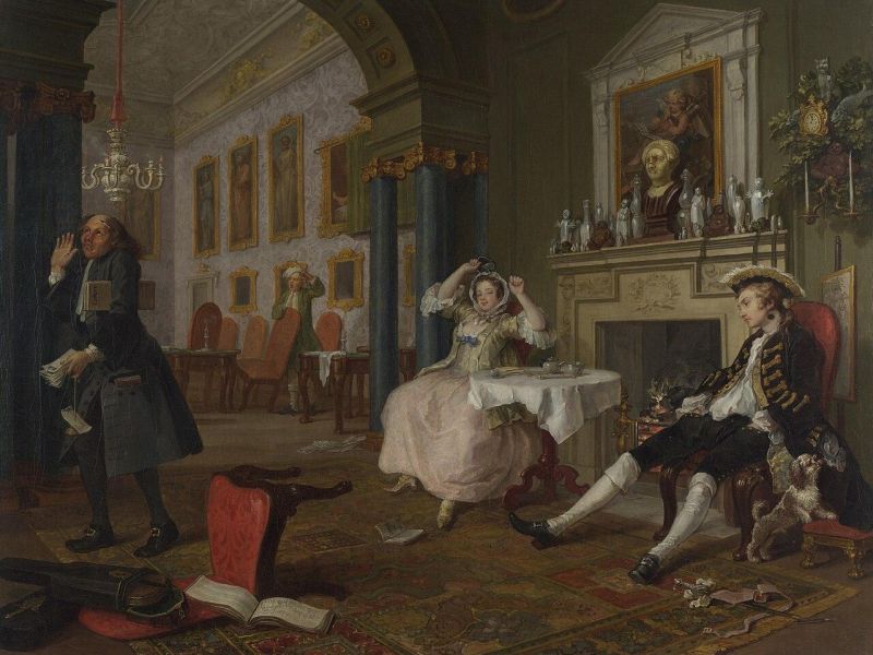 Marriage a la mode - the tete-a-tete, Hogarth