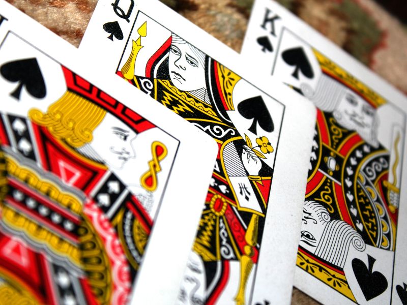 Photo of three playing cards