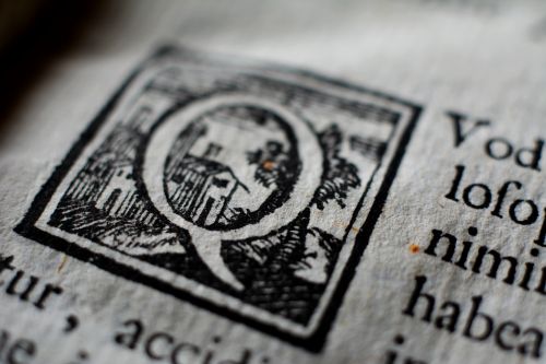Latin language in a book