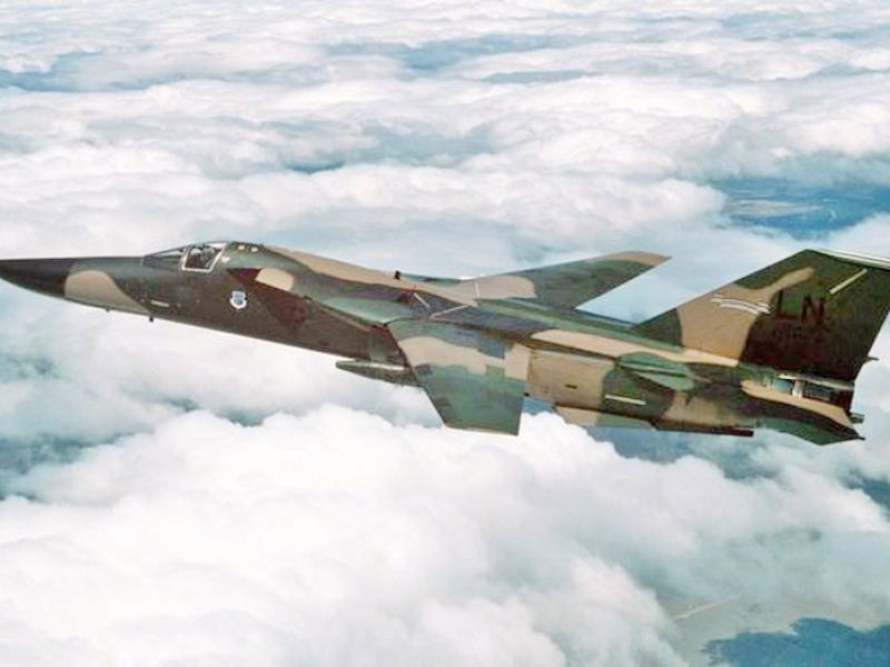 Photo of an F-111F over Lakenheath