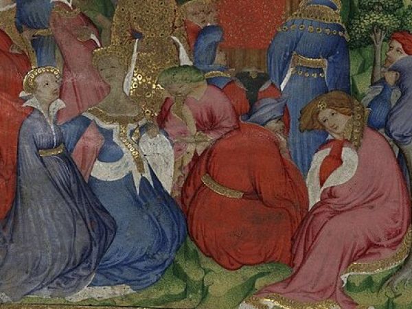Detail from Chaucer showing Katherine Swynford