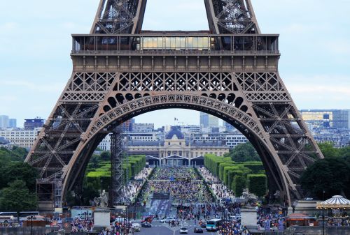 View under the Eiffel Tower