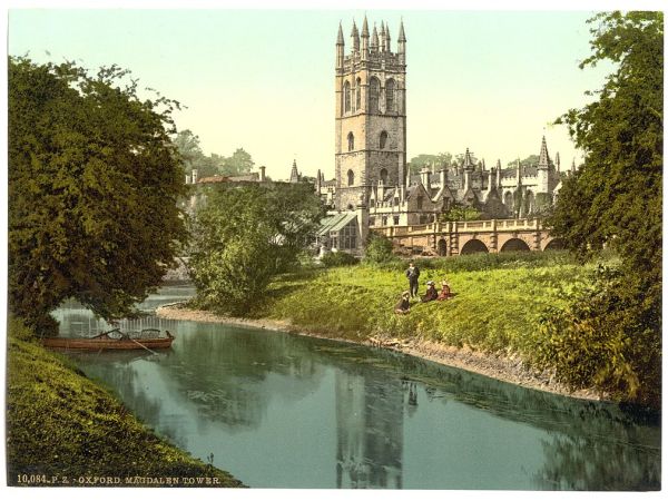 Postcard of Magdalen Tower, Oxford