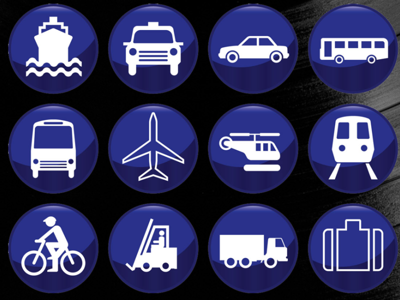 graphic of different forms of transport