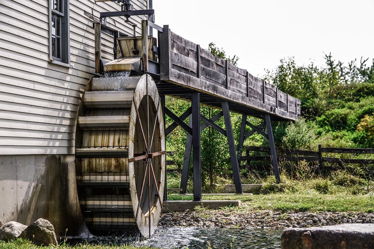 Photo of a water wheel