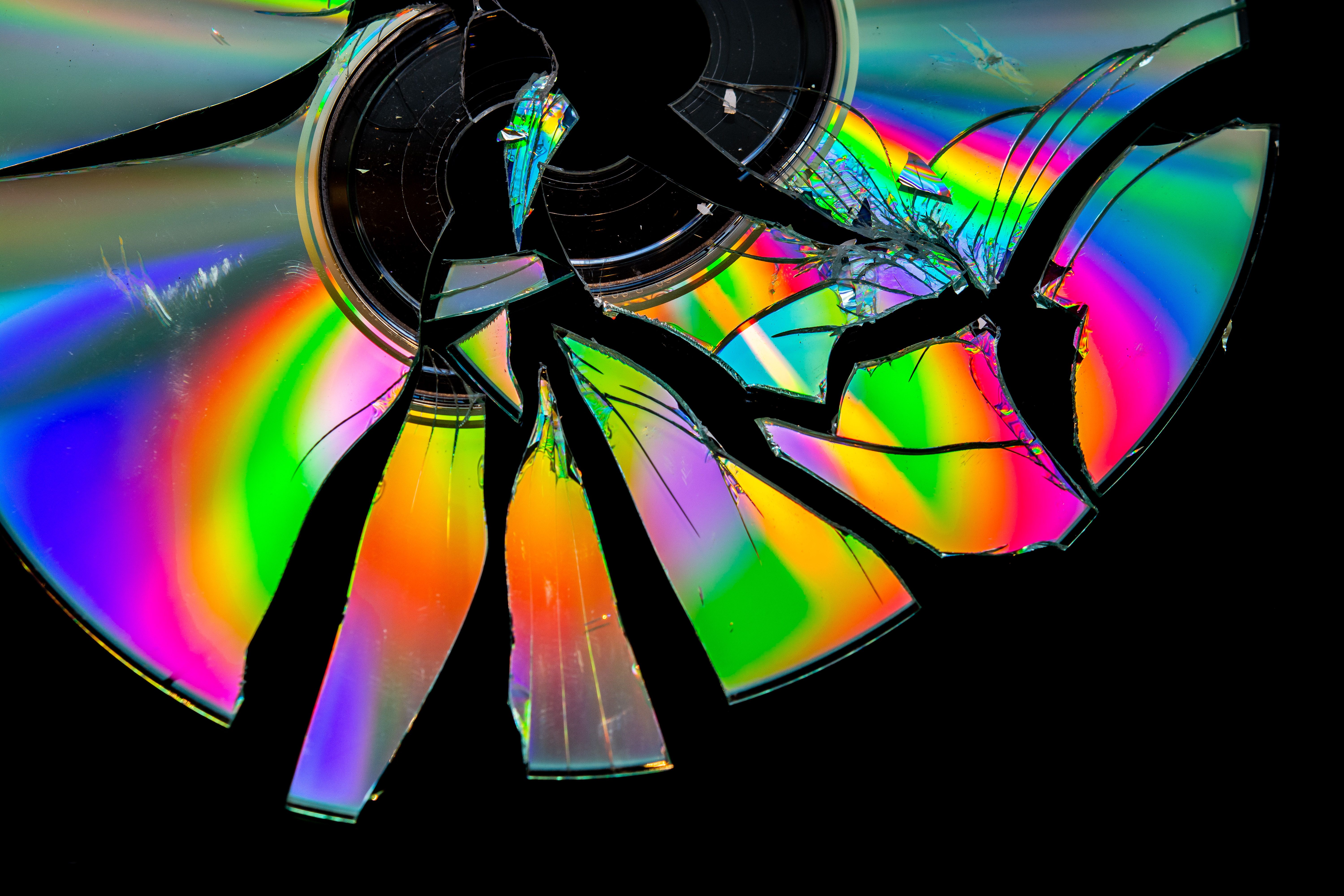 Photo of a fractured CD