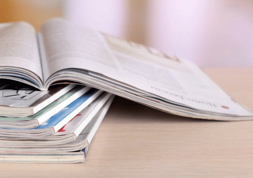 stack of magazines