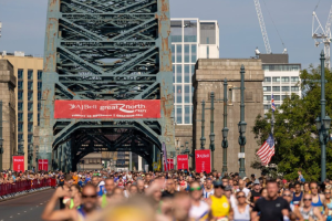 People taking part in the Great North Run