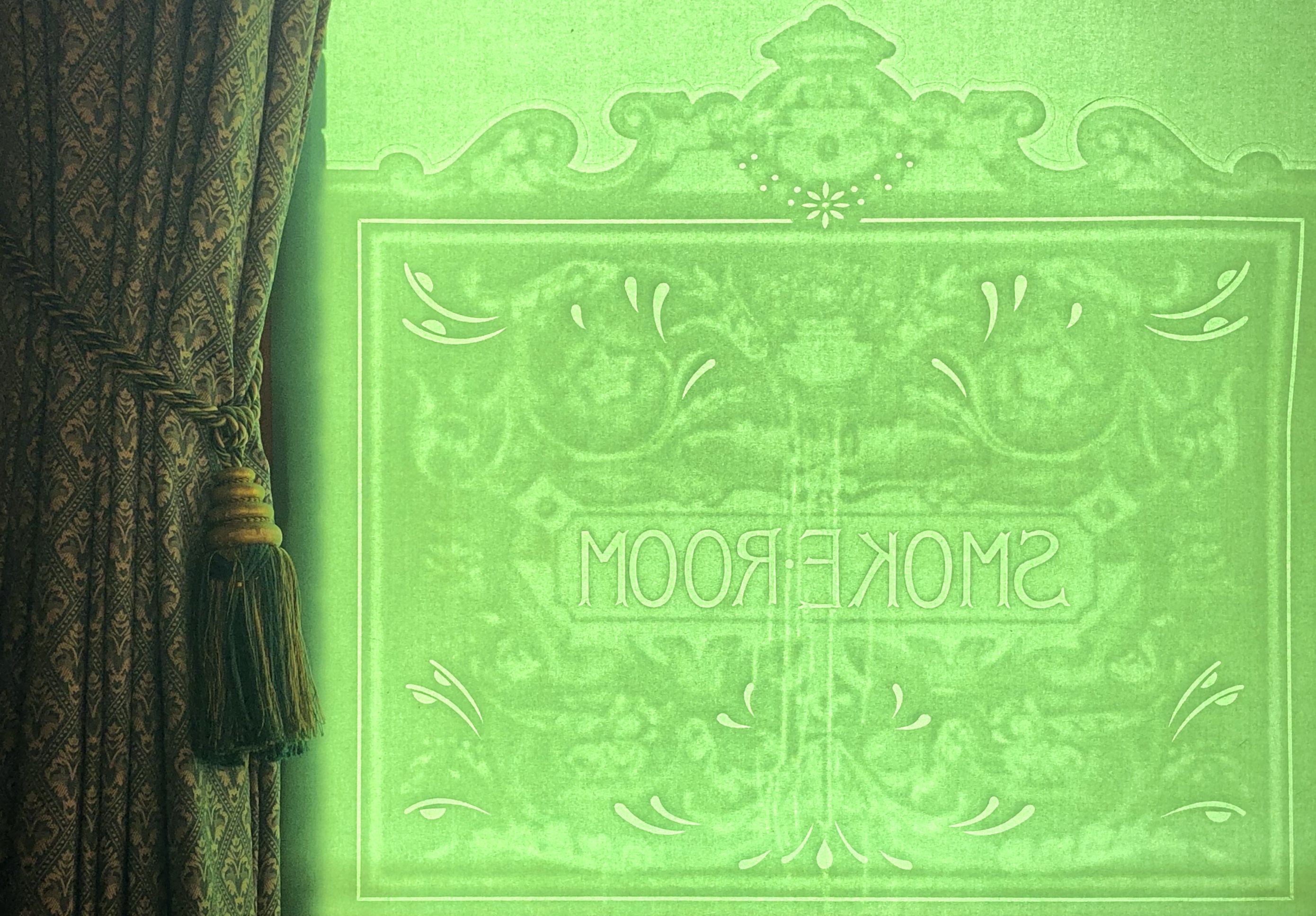 Photo of a reversed pub window