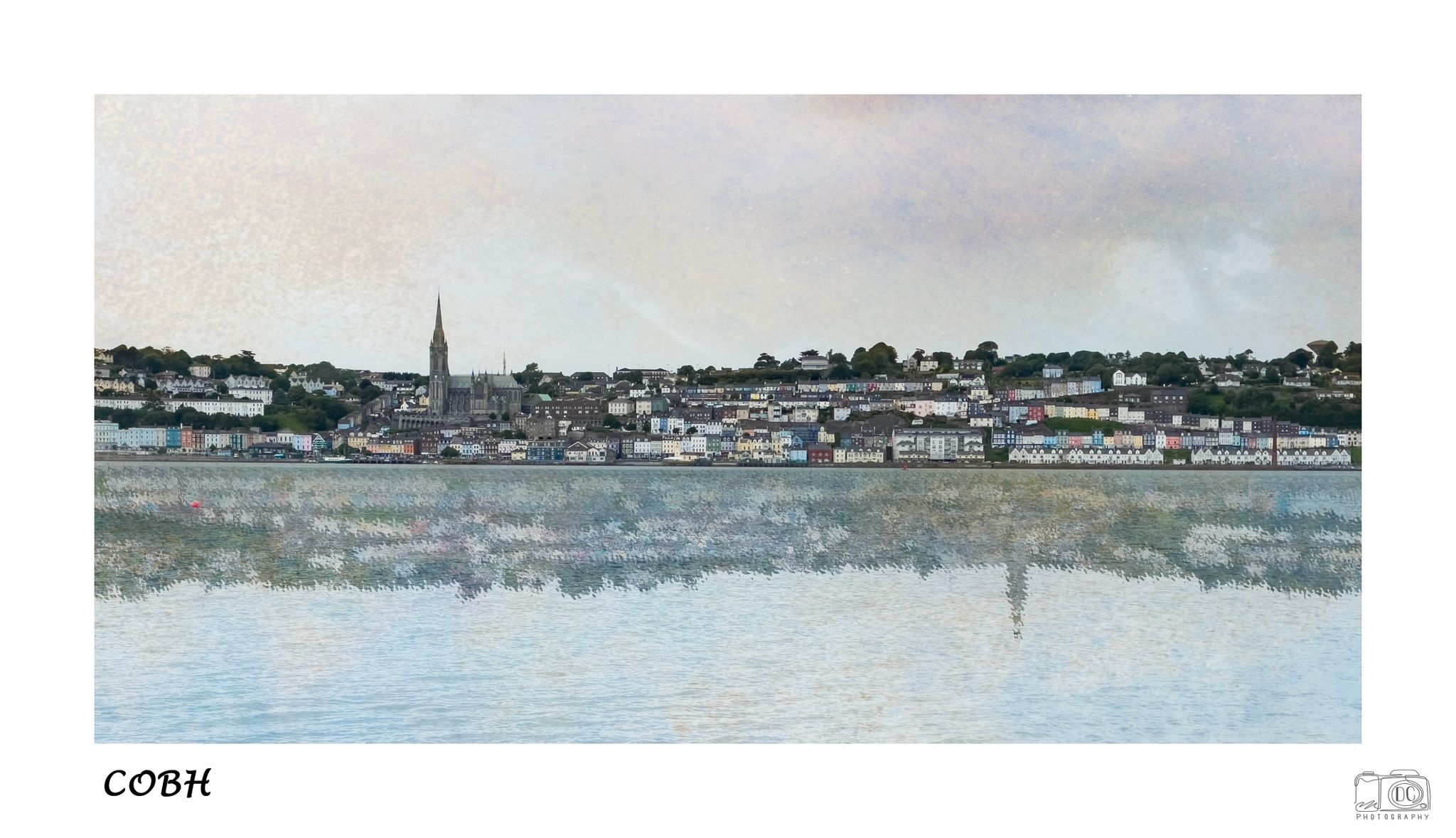 Photo of a reflected townscape