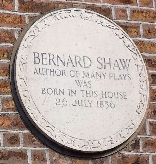Photo of a George Bernard Shaw Plaque